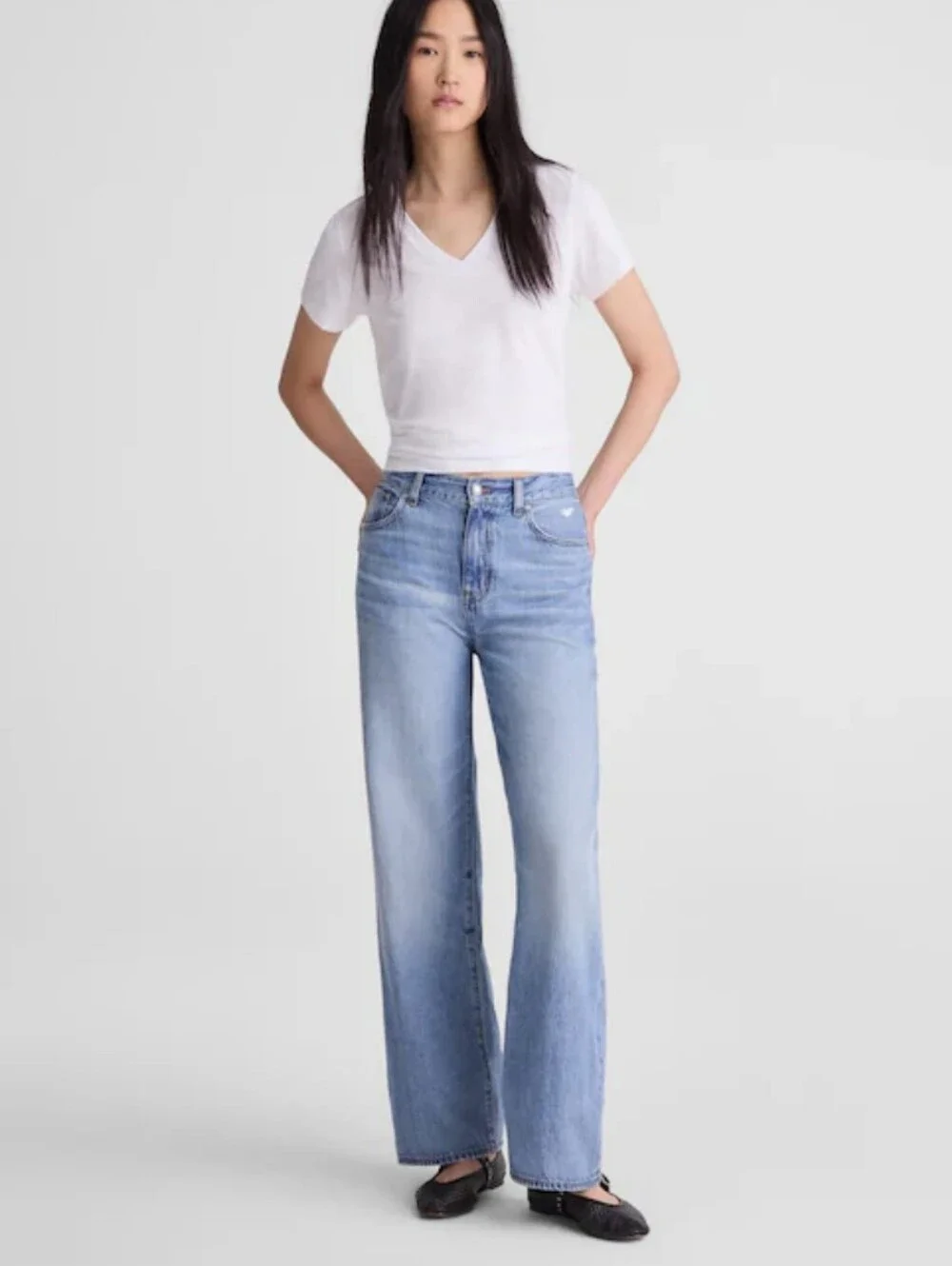 Madewell The Tall Perfect Vintage Wide-Leg Jean in Airy Denim Size 26 Tall